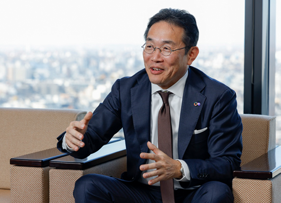 金社長インタビュー中のひとコマ