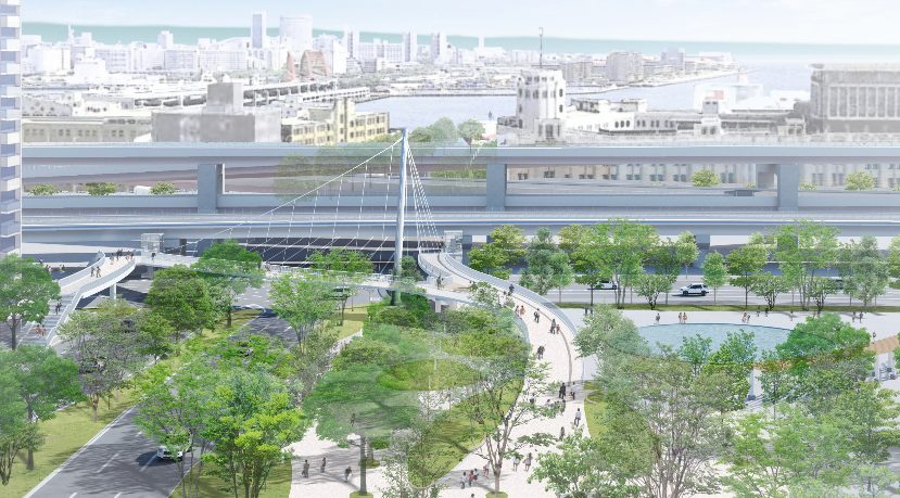 EJEC wins the best design award in a pedestrian bridge design competition held by Kobe Municipal Authority