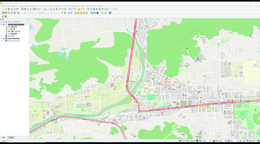 インフラデータ管理システム inMap　操作画面